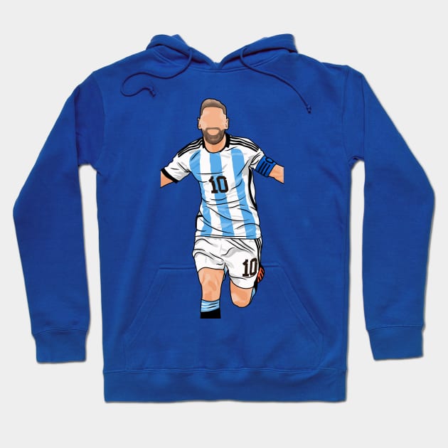 Lionel Messi GOAT 10 - Drawing Style Hoodie by thesportstation